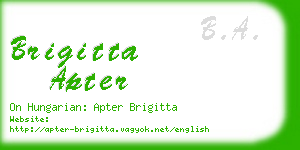 brigitta apter business card